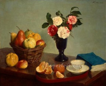  Latour Canvas - Still Life 1866 painter Henri Fantin Latour floral